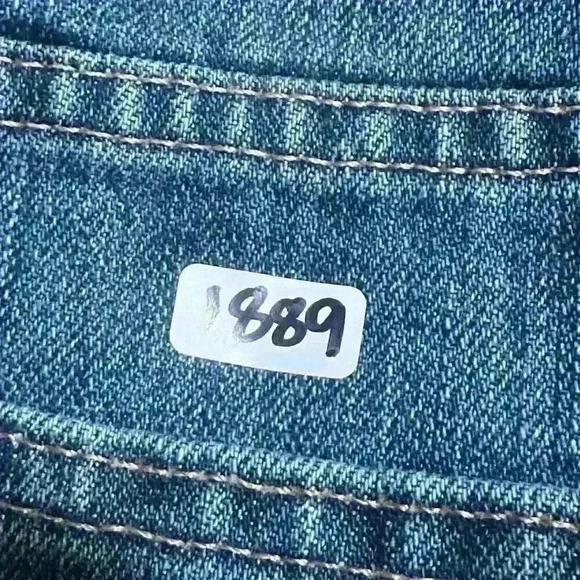 Carhartt Womens Denim Shorts 36 Cut Off High Waist Distressed Jeans Western READ - Picture 14 of 14